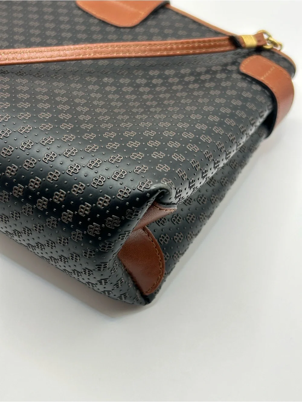 Bally Vintage B Embossed Monogram Crossbody Bag